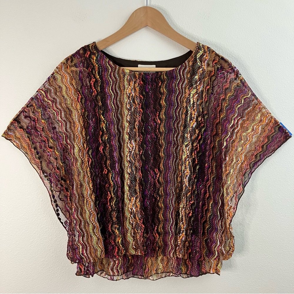 Multi Color Chevron Lace Top